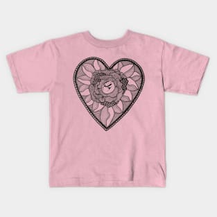 Mouse asleep in flower head Kids T-Shirt